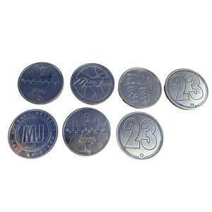 Upper Deck Michael Jordan Commemorative Coin Set Chicago Bulls Silver 7pc NBA